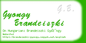 gyongy brandeiszki business card